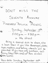 Seventh Picnic, 1987