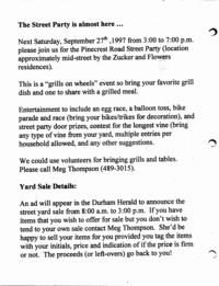Seventeenth Picnic and Newsletter, page 2, 1997