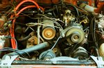 car engine with 100-amp truck alternator installed